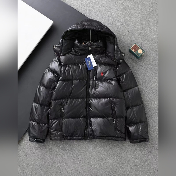 Polo Ralph Lauren Jackets & Blazers - Polo Ralph Lauren Black Detachable Hood Puffer Jacket